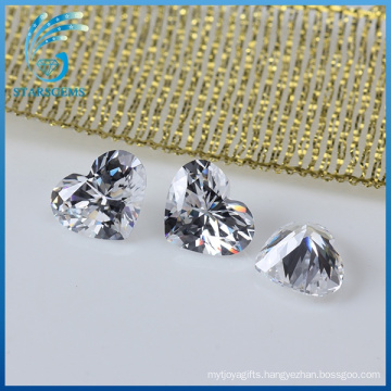 High Quality Excellent Cut Well Polished Heart Shape Cubic Zirconia Stones